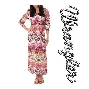 wrangler retro women's rust & coffee paisley maxi dress Wrangler Women's Mosaic Print Maxi Dress